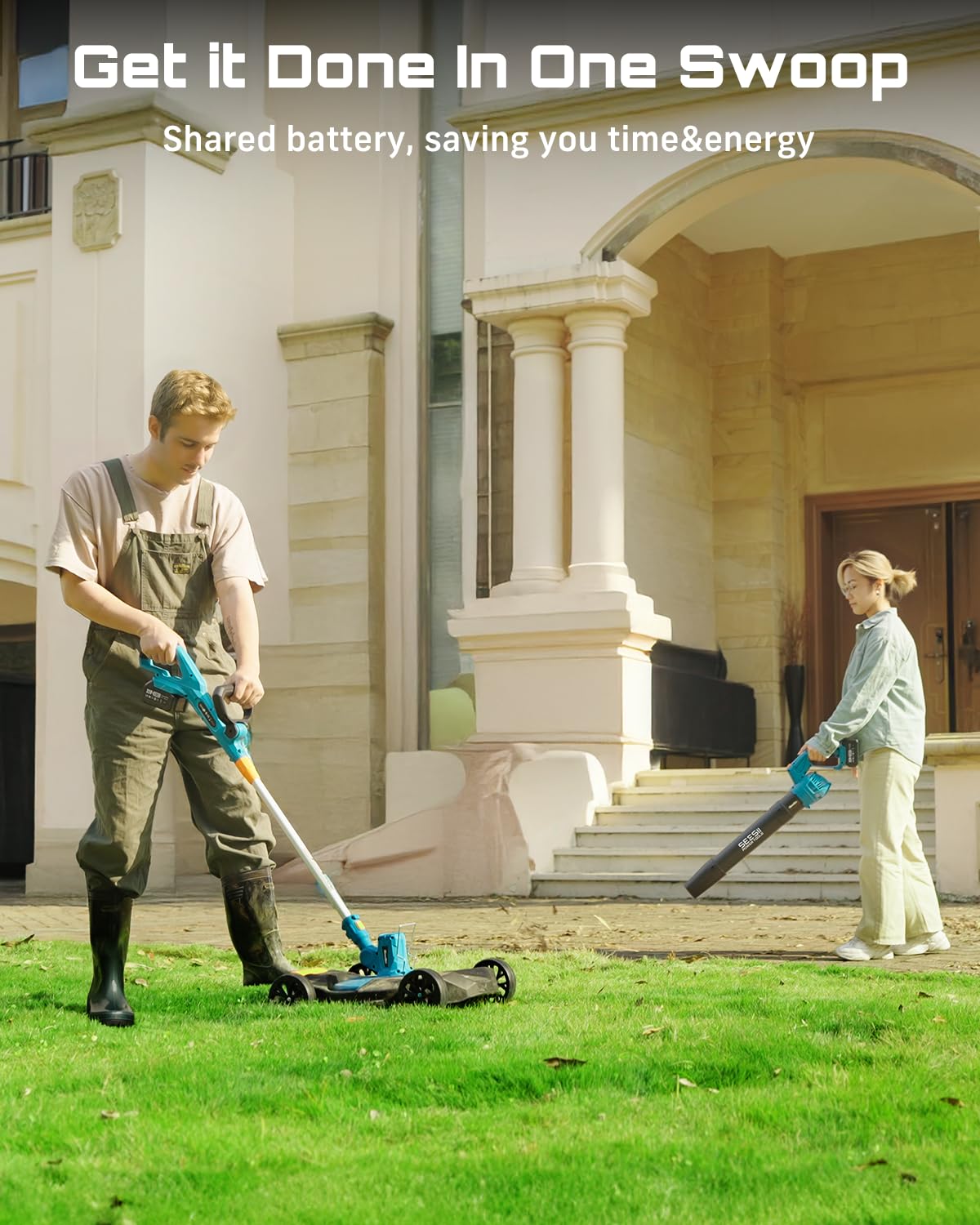 SILVA3枚セット HONEYFLASH SACHI water,flower SEESII Electric String Trimmer and Leaf Blower Combo Kit, 3 in 1